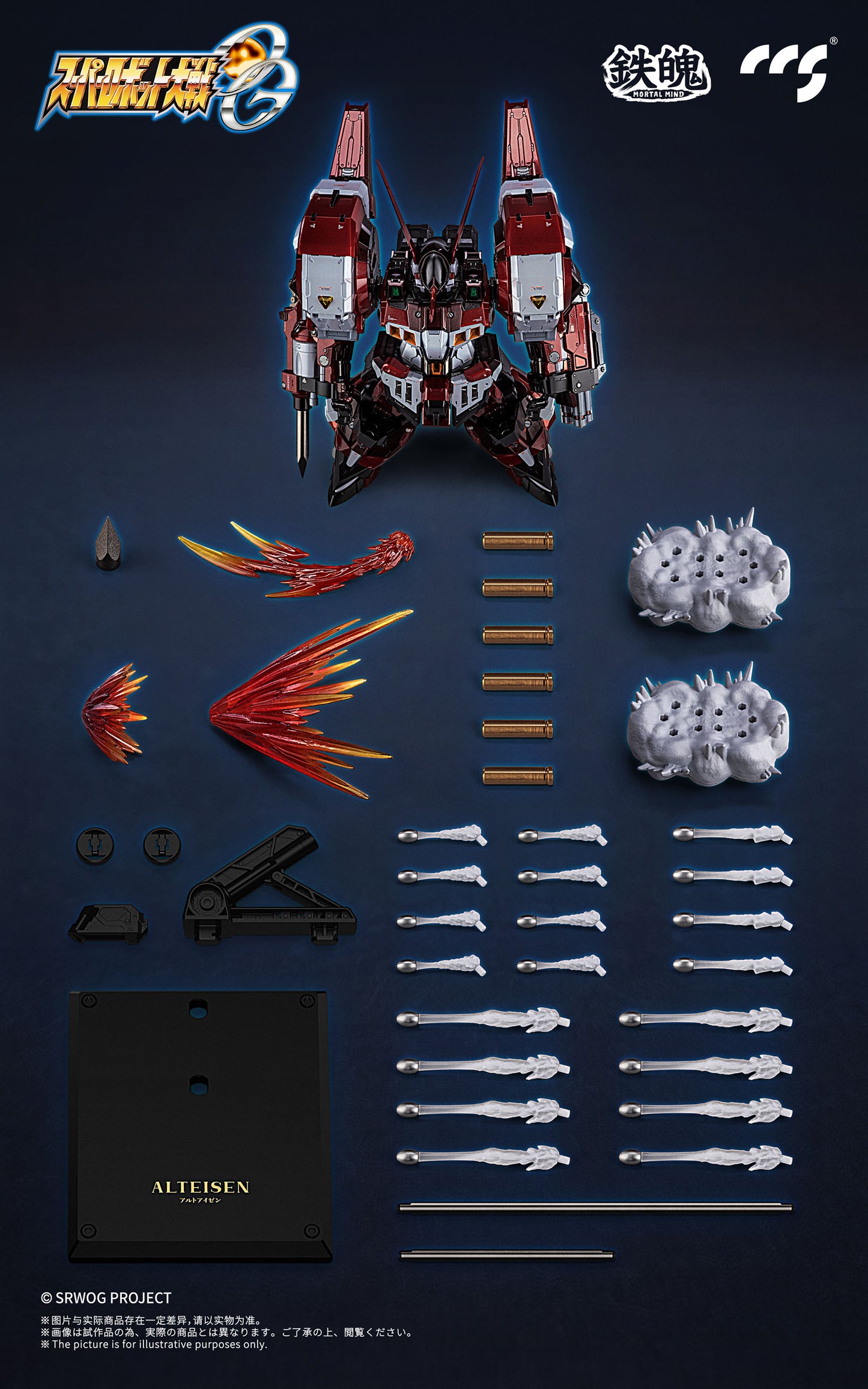 CCSTOYS 鉄魄(MORTAL MIND)シリーズ スーパーロボット大戦OG アルトアイゼン 合金可動フィギュア